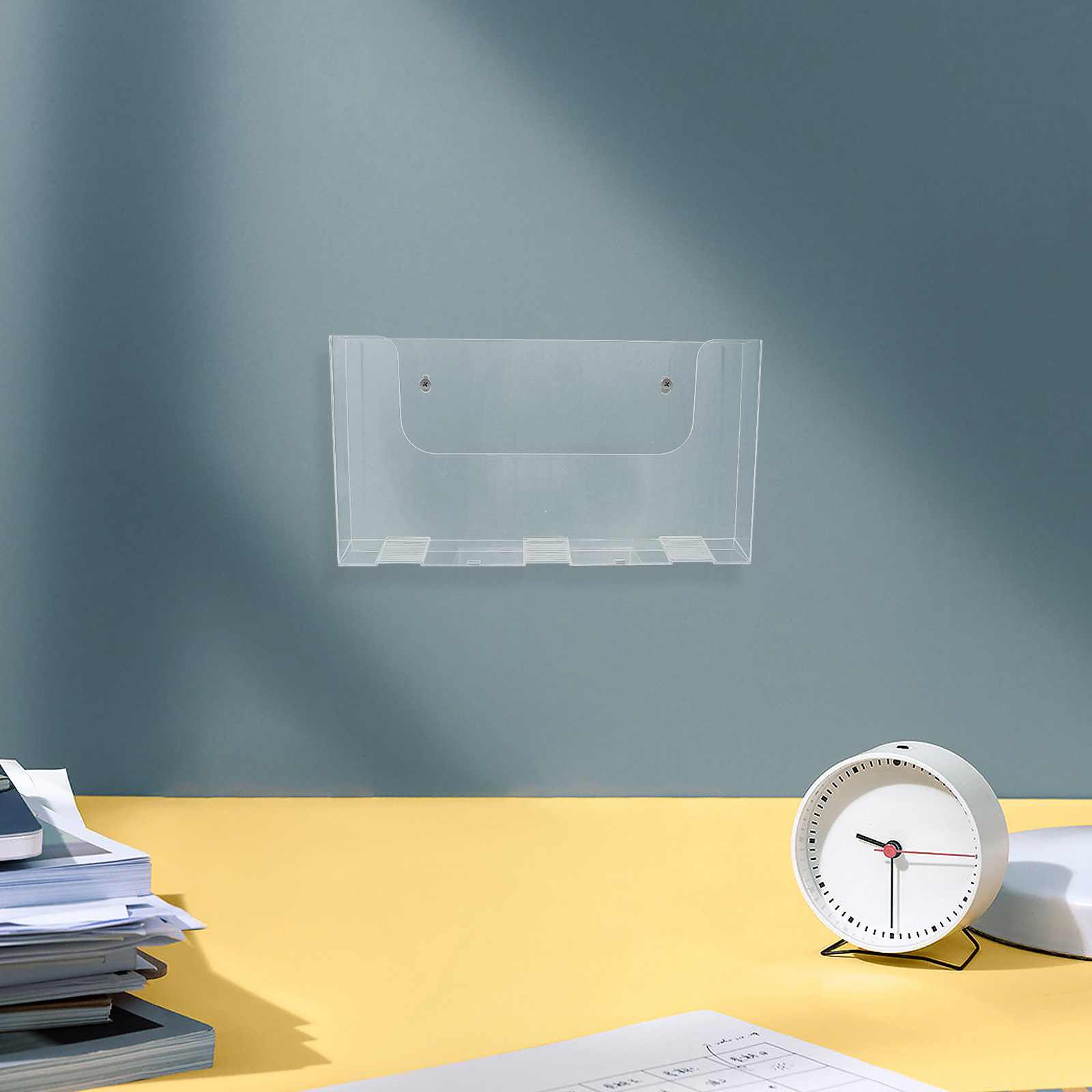 Magazine Holder Rack - 2 Stück Acryl Wandmontierter Aktenhalter Transparenter