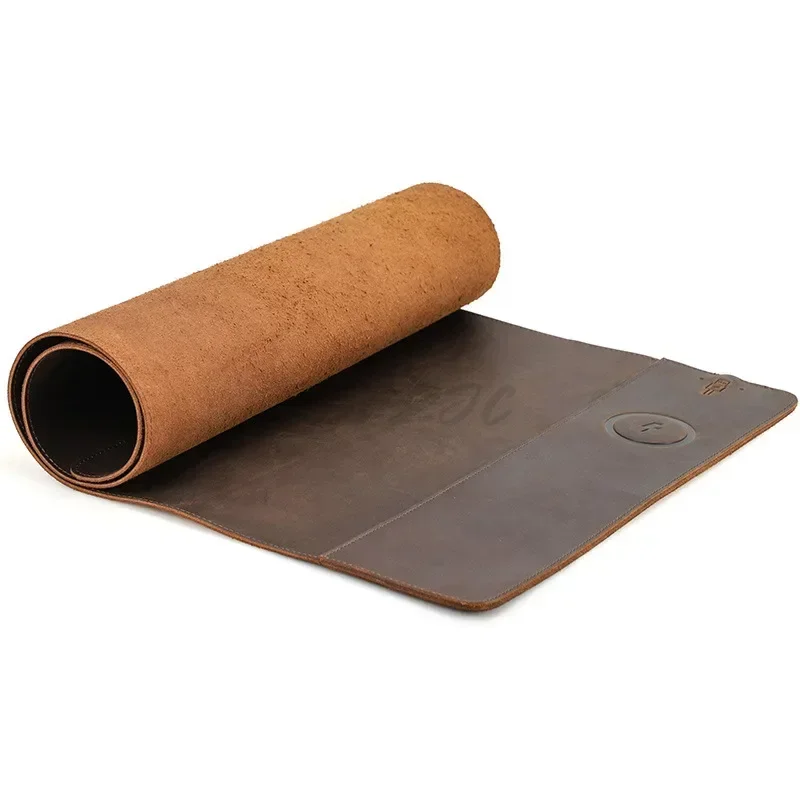 Leather Desk Pad - Vintage-Mauspad aus Rindsleder mit supergroßem, schmutzabweisendem