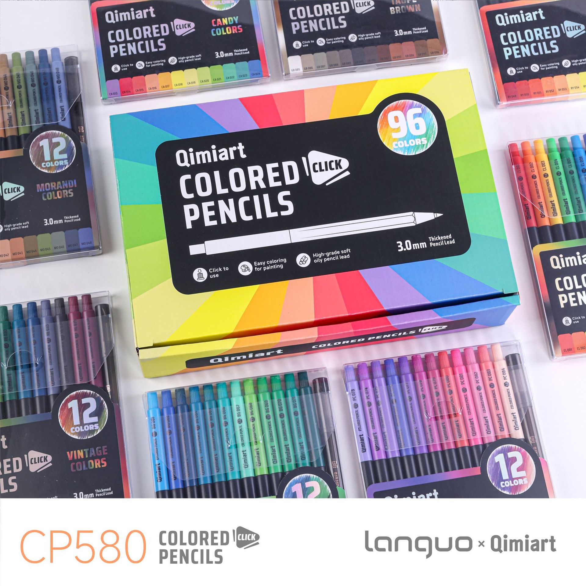 Staedtler Pencil Lumocolor - 96 Farben einziehbares Buntstiftset Qimiart CP580