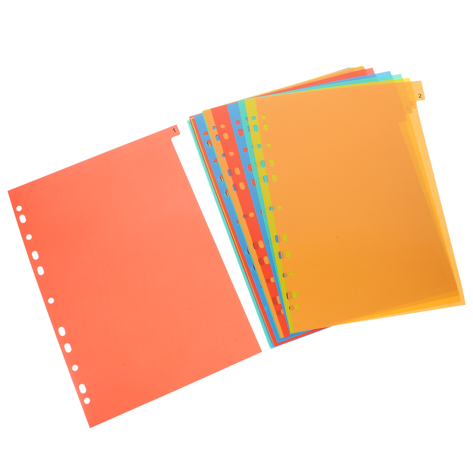 Tab Divider A4 - 20 Blatt A4 Kunststoff-Trennblätter mit Registerkarten,