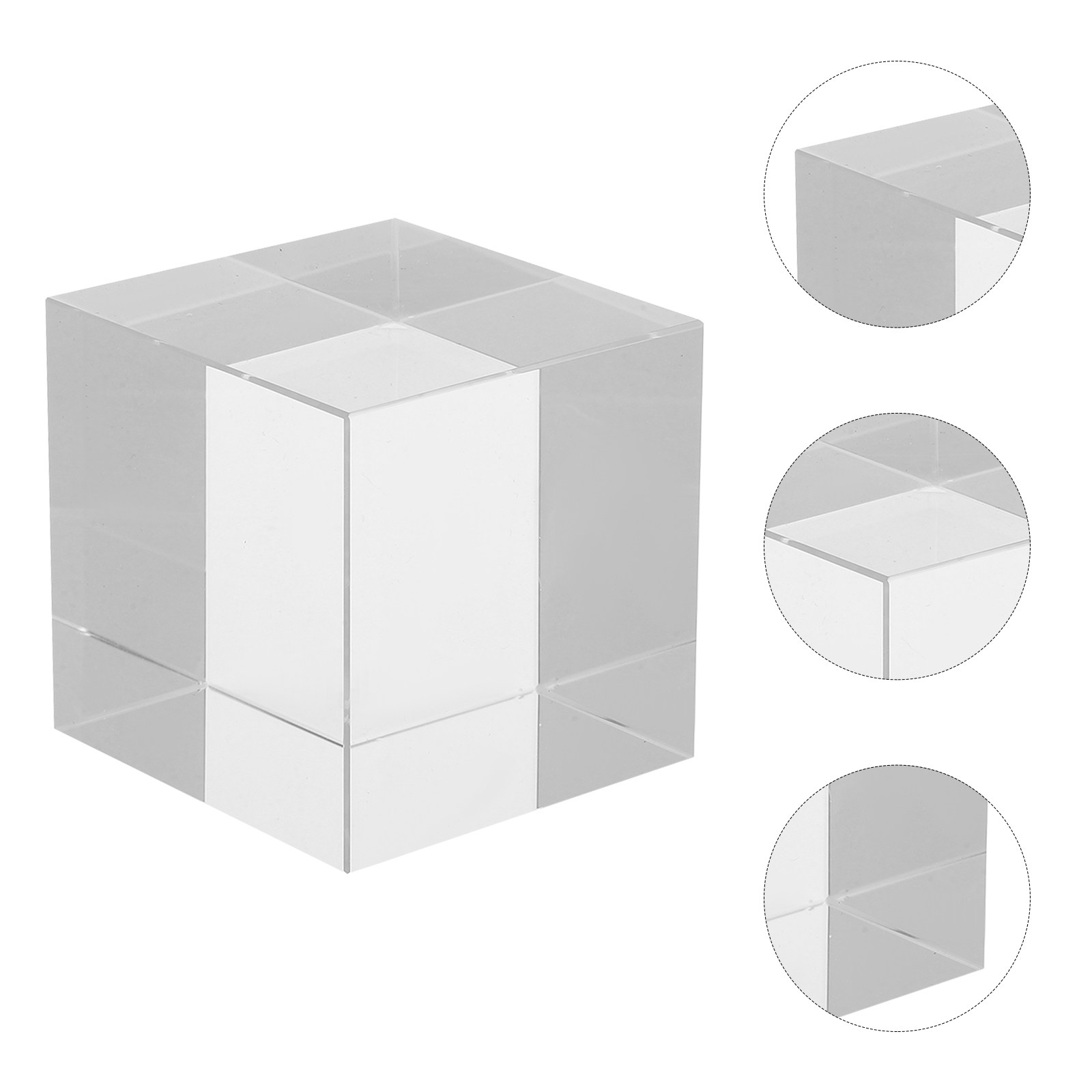 Book Weight Glass - Quadratischer Kristall-Briefbeschwerer, Klarer Schwerer Glasblock, Dekorativer