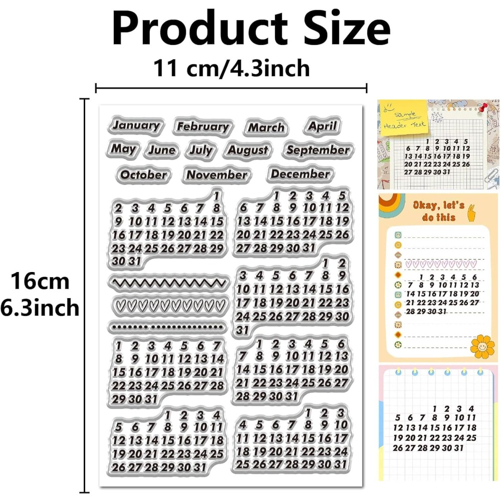 Kalender Datum klare Stempel V – Rubber Date Stamp Bewertung und Preis